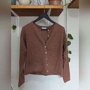 FRANK AND OAK Boucle Cardigan - Brown